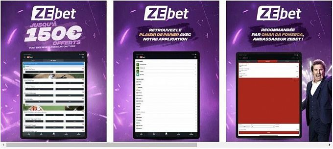 Images de l’application ZeBet iOS