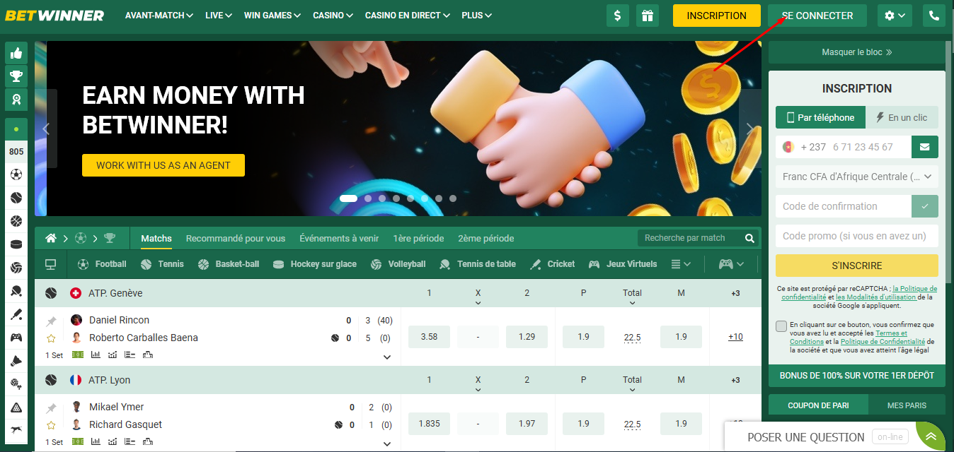 Image de betwinner login et connexion Image de betwinner login et connexion