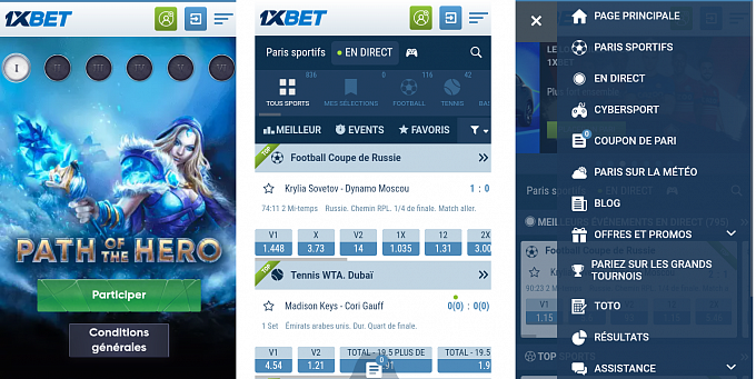 Image de la Version iOS de l’application 1xBet